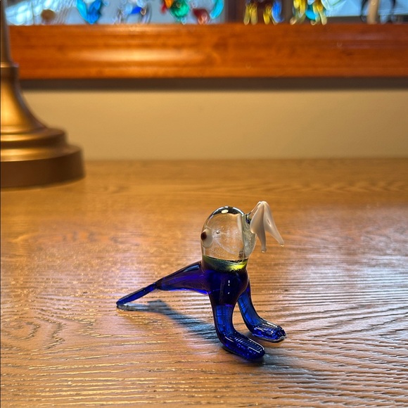 Other - Vintage Glass Walrus Figurine Blue Hand Blown Mid Century 1970s “AS IS”